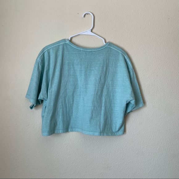 SOLD NWT Light blue cropped tee - Picture 3 of 4